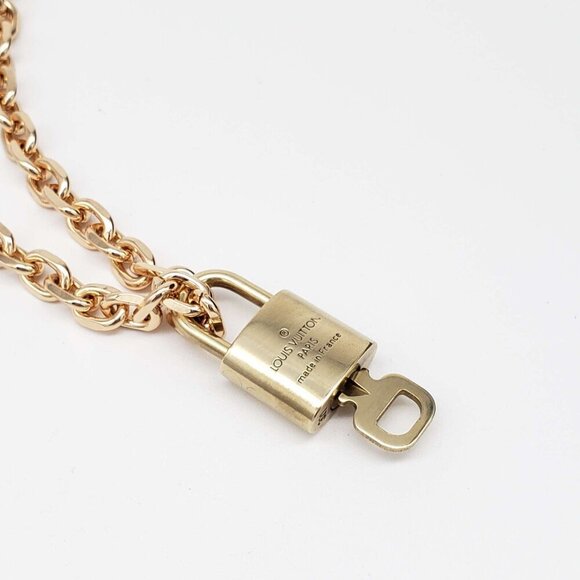 Authentic Louis Vuitton Lock & Key with Unbranded Gold Plated Chain Necklace - Picture 6 of 7